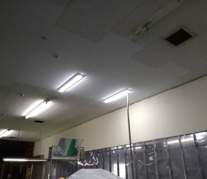 天井ジプトーン貼替・照明器具…
