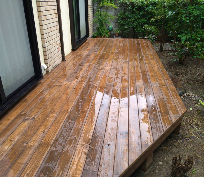 ウッドデッキ遣り替え工事