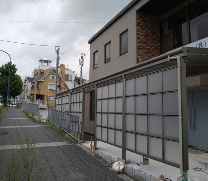 アルミテラス屋根設置工事