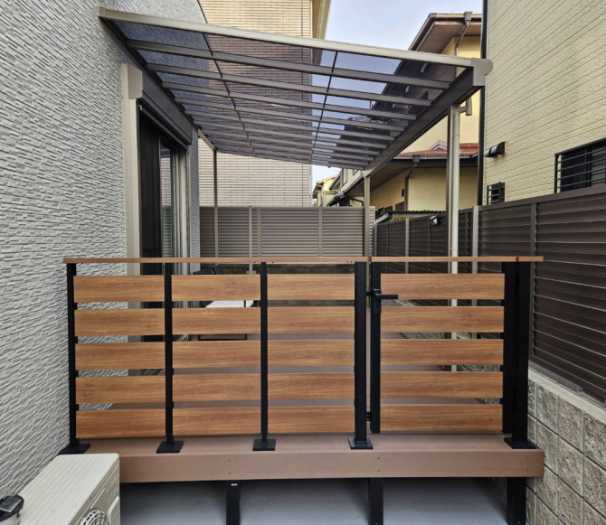ウッドデッキ・テラス屋根設置工事